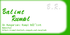 balint rumpl business card